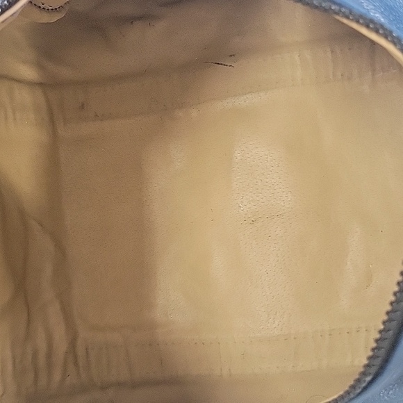 MU Sports Navy Leather Happy Face Small Duffle Shoulder Bag - Picture 9 of 12